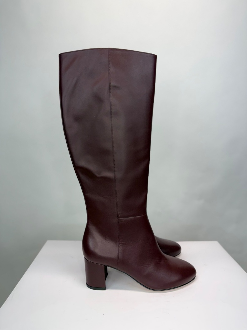 New Stuart Weitzman Celina Zip Leather Knee High Boot Sz 8 - Picture 3 of 16